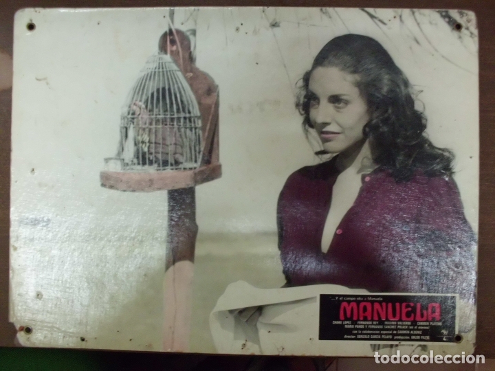 Cinema: CARTEL PUBLICITARIO DE CINE FOTOGRAMA DE LA PELICULA -MANUELA- MEDIDAS 38,8X28,5 CM.  CARTELCI-067