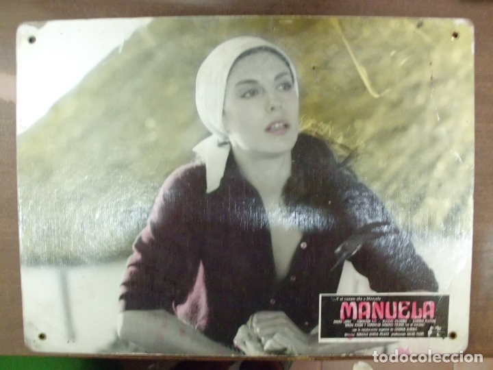 Cinema: CARTEL PUBLICITARIO DE CINE FOTOGRAMA DE LA PELICULA -MANUELA- MEDIDAS 38,8X28,5 CM.   CARTELCI-069