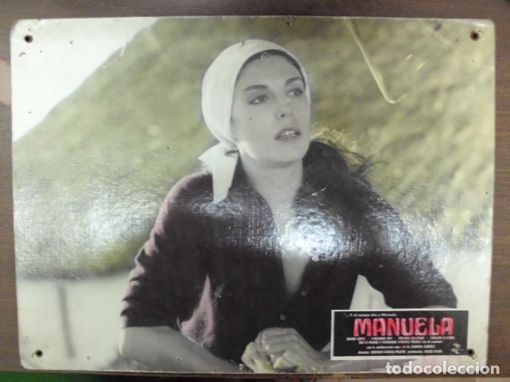 Cinema: CARTEL PUBLICITARIO DE CINE FOTOGRAMA DE LA PELICULA -MANUELA- MEDIDAS 38,8X28,5 CM.   CARTELCI-071