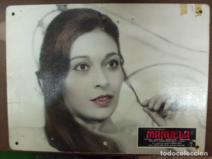 Cinema: CARTEL PUBLICITARIO DE CINE FOTOGRAMA DE LA PELICULA -MANUELA- MEDIDAS 38,8X28,5 CM.  CARTELCI-087