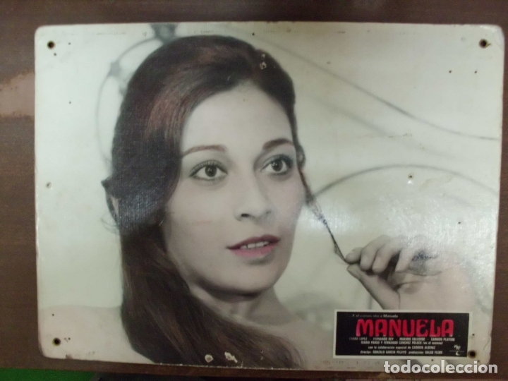 Cinema: CARTEL PUBLICITARIO DE CINE FOTOGRAMA DE LA PELICULA -MANUELA- MEDIDAS 38,8X28,5 CM.   CARTELCI-088