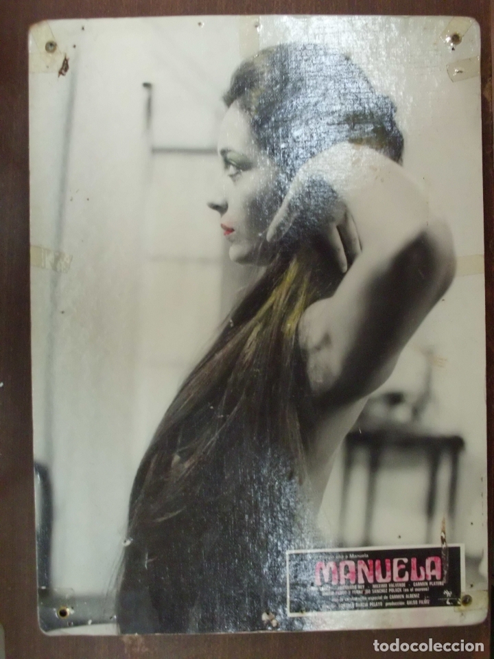 Cinema: CARTEL PUBLICITARIO DE CINE FOTOGRAMA DE LA PELICULA -MANUELA- MEDIDAS 38,8X28,5 CM.  CARTELCI-097