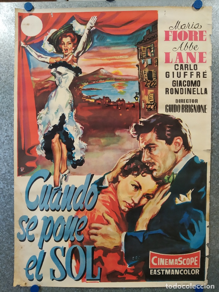 Cin&eacute;ma: CUANDO SE PONE EL SOL. MARIA FIORE, ABBE LANE. POSTER ORIGINAL
