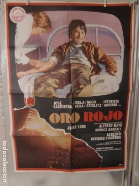Cin&eacute;ma: cartel original de cine estreno ORO ROJO (1978) Jos&eacute; Sacrist&aacute;n / Isela Vega / JANO