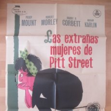 Cine: CARTEL CINE, LAS EXTRAÑAS MUJERES DE PITT STREET, PEGGY MOUNT, ROBERT MORLEY, 1964, C1402