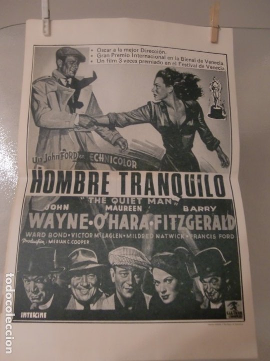 Carte Cine Original Reestreno El Hombre Tranqui Comprar Carteles Y Posters De Peliculas De Drama En Todocoleccion 178288461