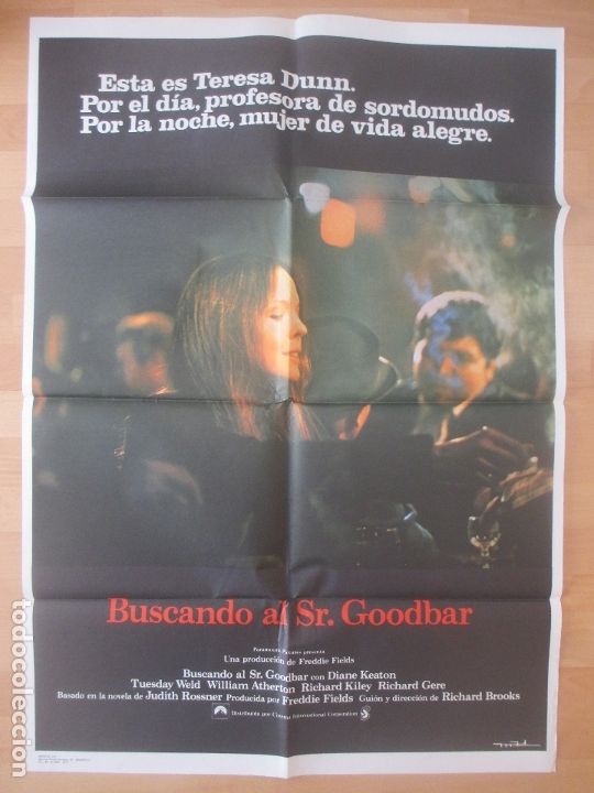 Cin&eacute;ma: CARTEL CINE, BUSCANDO AL SR. GOODBAR, DIANE KEATON, 1977, C125