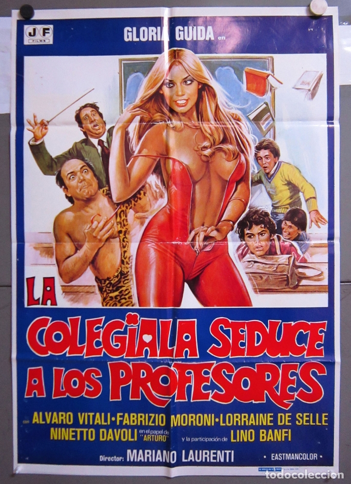 Cinema: ZW95 LA COLEGIALA SEDUCE A LOS PROFESORES GLORIA GUIDA SEXY POSTER ORIGINAL 70X100 ESTRENO