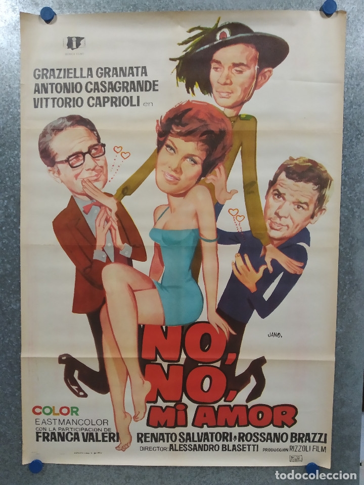 Cinema: No, no... mi amor  Graziella Granata, Antonio Casagrande, Renato Salvatori A&Ntilde;O 1970. POSTER ORIGINAL