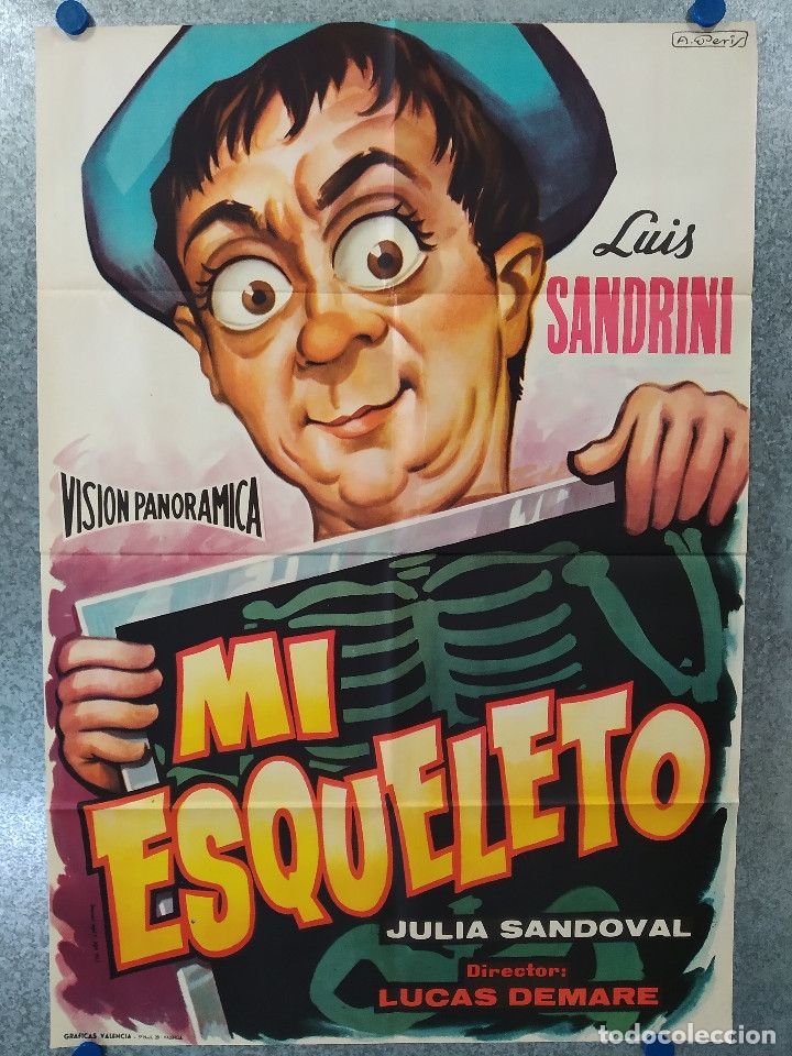 Cinema: MI ESQUELETO. LUIS SANDRINI. A&Ntilde;O 1963. POSTER ORIGINAL