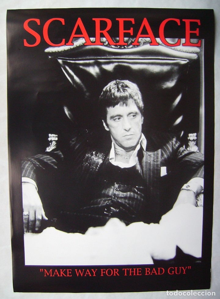 Cine: SCARFACE (EL PRECIO DEL PODER) con Al Pacino. POSTER 62 x 87 cms.. - Foto 1