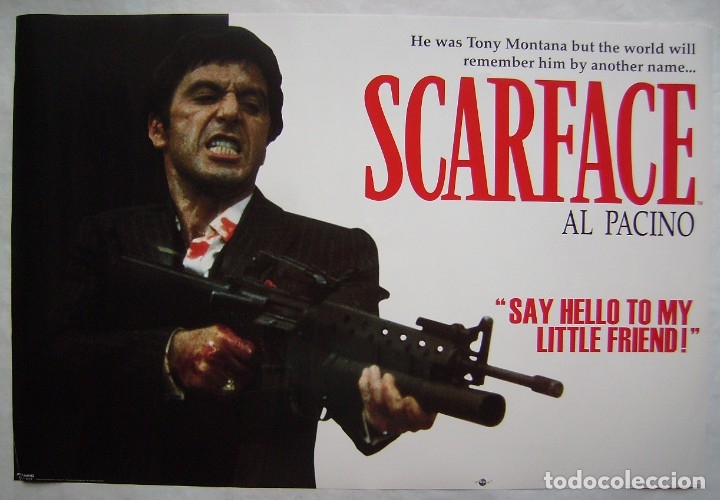 Cine: SCARFACE (EL PRECIO DEL PODER) con Al Pacino. POSTER 61 x 91,5 cms.. - Foto 1