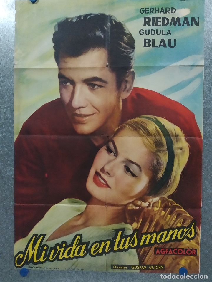 Cin&eacute;ma: MI VIDA EN TUS MANOS GERHARD RIEDMAN, GUDULA BLAU. A&Ntilde;O 1962. POSTER ORIGINAL