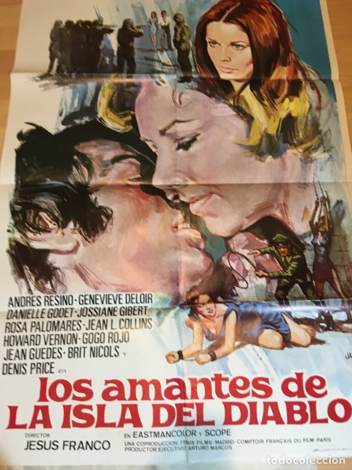 Cinema: cartel 70x100 de Los Amantes de la Isla del Diablo