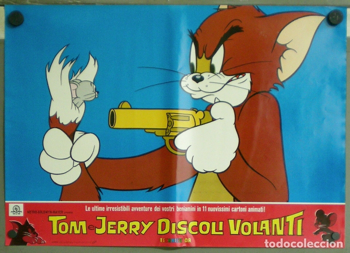 2ur70d tom and jerry discoli volanti cartoon fe - Buy Posters of children's  movies on todocoleccion