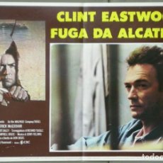 Cine: US66D FUGA DE ALCATRAZ CLINT EASTWOOD SET 8 POSTERS ORIGINALES ITALIANOS 47X68