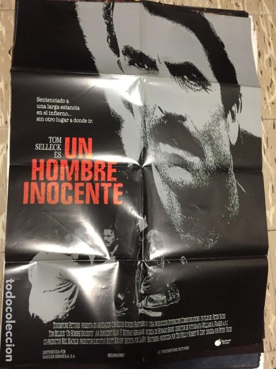 Cin&eacute;ma: CARTEL ORIGINAL CINE 70 X 100 CM APROX Tom Selleck Un hombre inocente