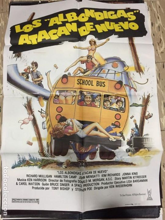 Cinema: CARTEL ORIGINAL CINE 70 X 100 CM APROX Los alb&oacute;ndigas atacan de nuevo