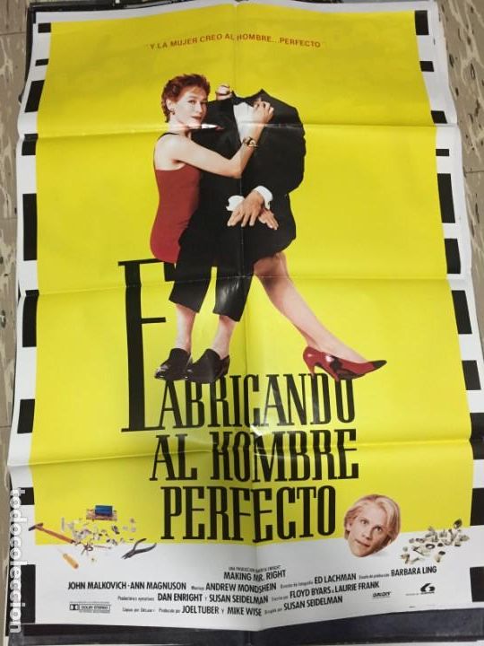 Cinema: CARTEL ORIGINAL CINE 70 X 100 CM APROX John Malkovich Fabricando al hombre perfecto