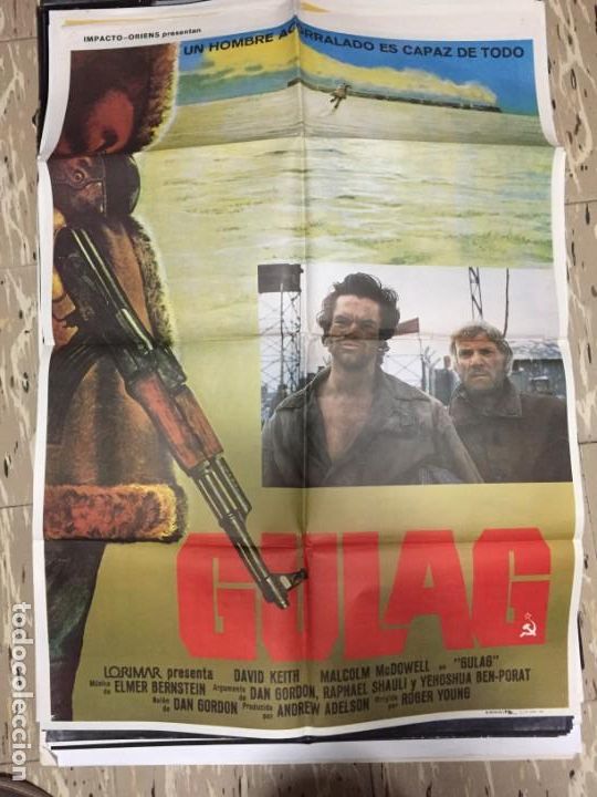 Cin&eacute;ma: CARTEL ORIGINAL CINE 70 X 100 CM APROX David Keith Malcolm McDowell Gulag