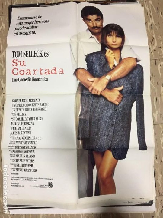 Cinema: CARTEL ORIGINAL CINE 70 X 100 CM APROX Tom Selleck  Su coartada