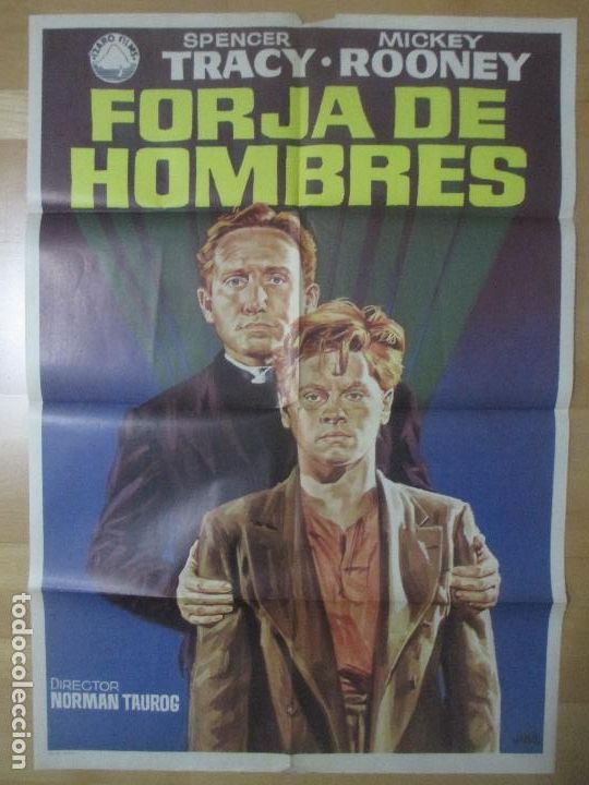Cin&eacute;ma: CARTEL CINE FORJA DE HOMBRES SPENCER TRACY MICKEY ROONEY JANO 1972 C1663