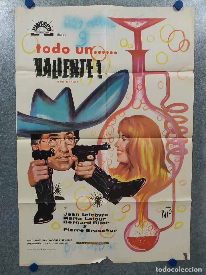 Kino: Todo un valiente. Jean Lefevbre, Maria Latour, Bernard Blier, Pierre B  A&Ntilde;O 1968. POSTER ORIGINAL