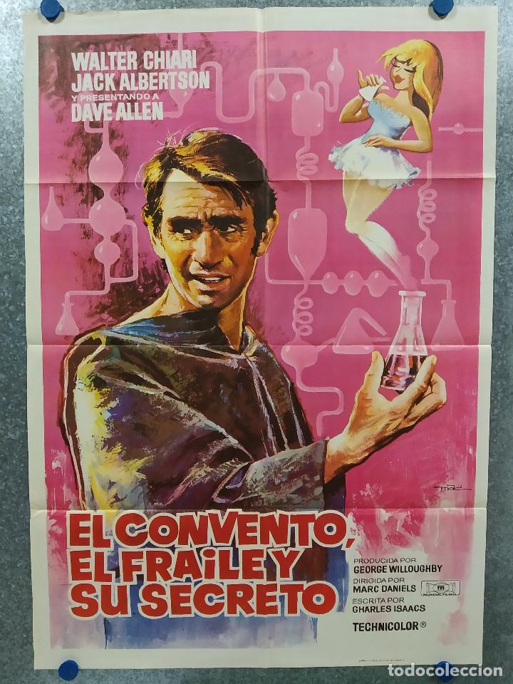 Cin&eacute;ma: EL CONVENTO EL FRAILE Y SU SECRRETO. WALTER CHIARI, DAVE ALLEN . A&Ntilde;O 1972. POSTER ORIGINAL