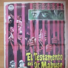 Cine: CARTEL CINE EL TESTAMENTO DEL DR. MABUSE GERT FRÖBE SENTA BERGER ALBERICIO 1963 C1691