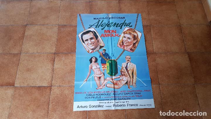 Kino: POSTER CARTEL ALEJANDRA MON AMOUR - 1979 (100 X 70 CMS. APROX.) MANOLO ESCOBAR