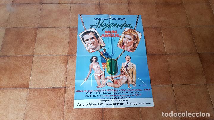 Kino: POSTER CARTEL ALEJANDRA MON AMOUR - 1979 (100 X 70 CMS. APROX.) MANOLO ESCOBAR