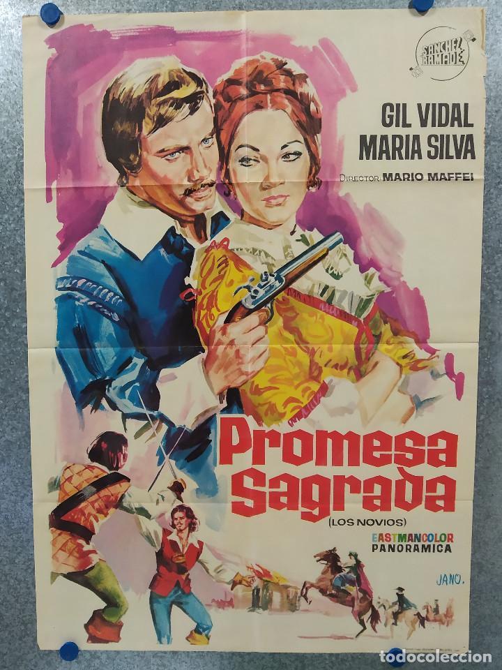 Cinema: Promesa sagrada. Gil Vidal, Maria Silva A&Ntilde;O 1965. POSTER ORIGINAL