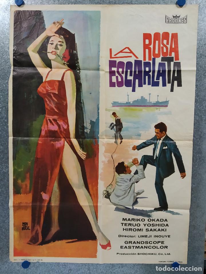 Cinema: LA ROSA ESCARLATA. MARIKO OKADA, TERUO TOSHIDA. A&Ntilde;O 1966. POSTER ORIGINAL