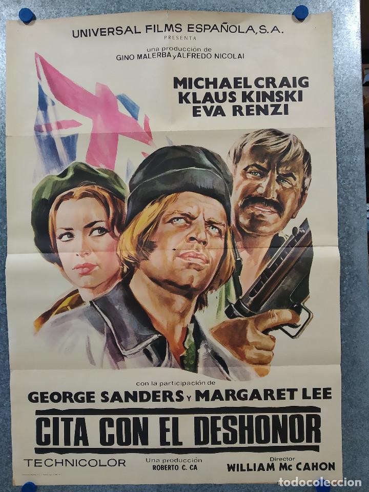 Cinema: Cita con el deshonor. Klaus Kinski,Michael Craig, Eva Renzi. A&Ntilde;O 1971. POSTER ORIGINAL