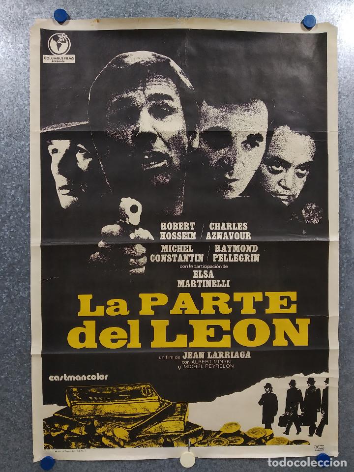 Cin&eacute;ma: LA PARTE DEL LEON. ROBERT HOSSEIN, CHARLES AZNAVOUR. A&Ntilde;O 1973. POSTER ORIGINAL