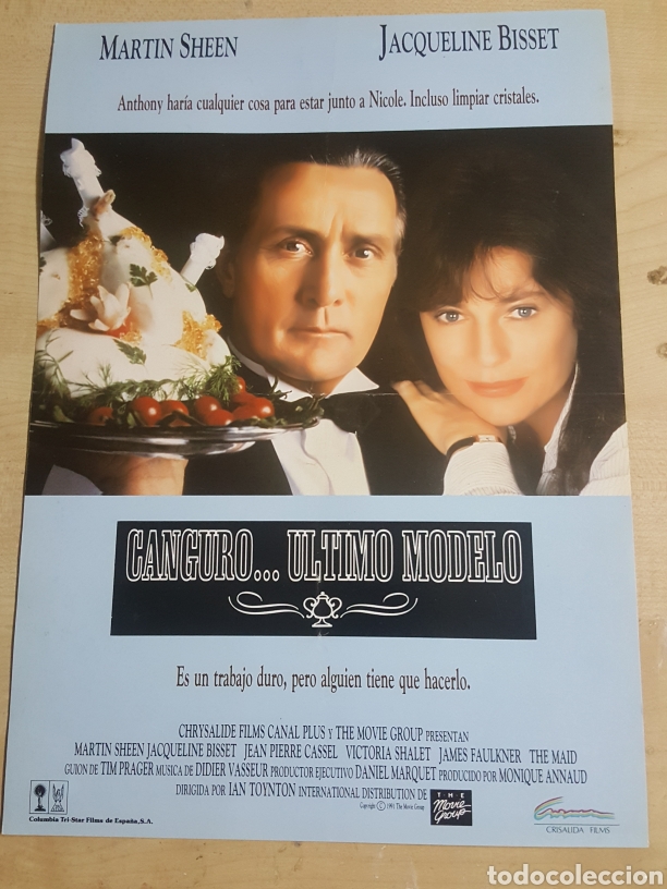 Cin&eacute;ma: Cartel cine y ficha de Canguro...Ultimo modelo con Martin Sheen y Jacqueline Bisset de 30x21cm