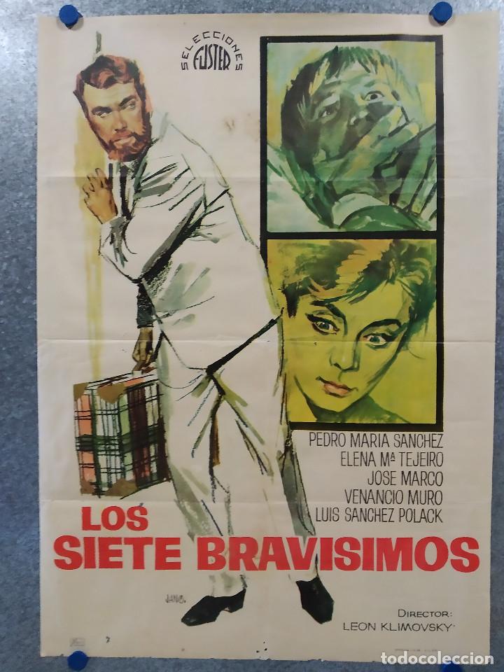 Cinema: LOS SIETE BRAVISIMOS. PEDRO MARIA SANCHEZ, ELENA M&ordf;TEJEIRO, JOSE MARCO. A&Ntilde;O 1965. POSTER ORIGINAL