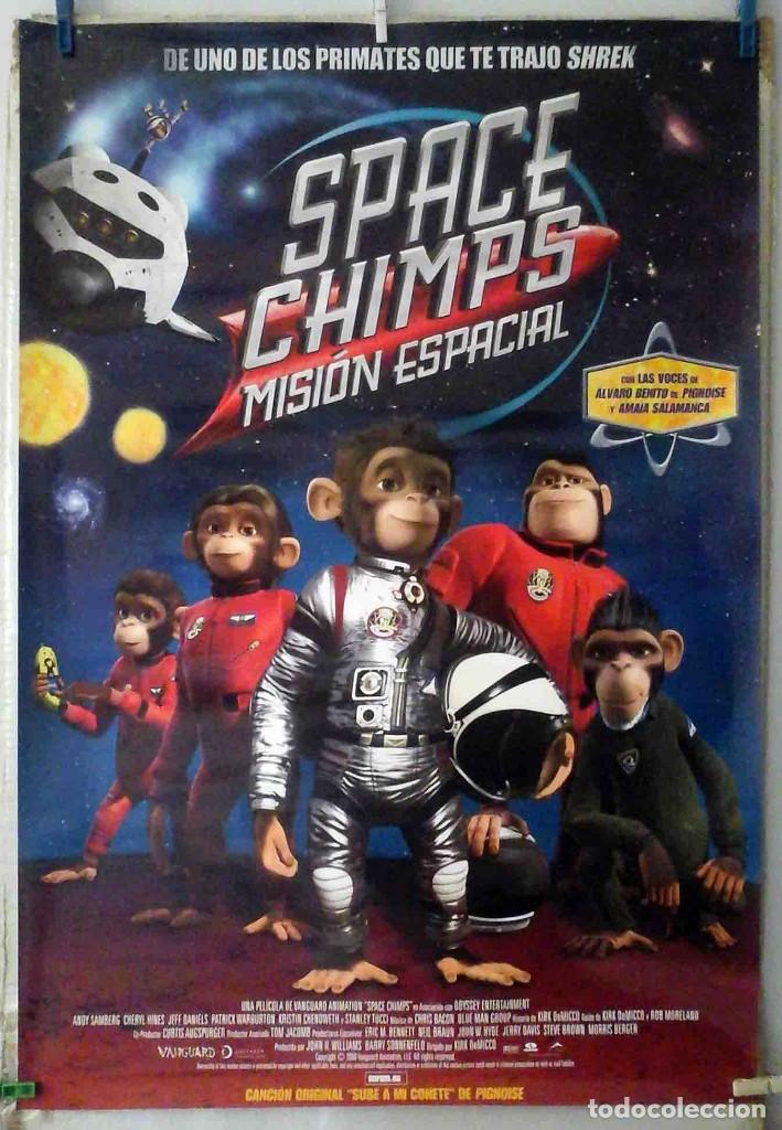 Cine: ORIGINALES DE CINE: Space Chimps. 70x100 cms. En rollo. - Foto 1