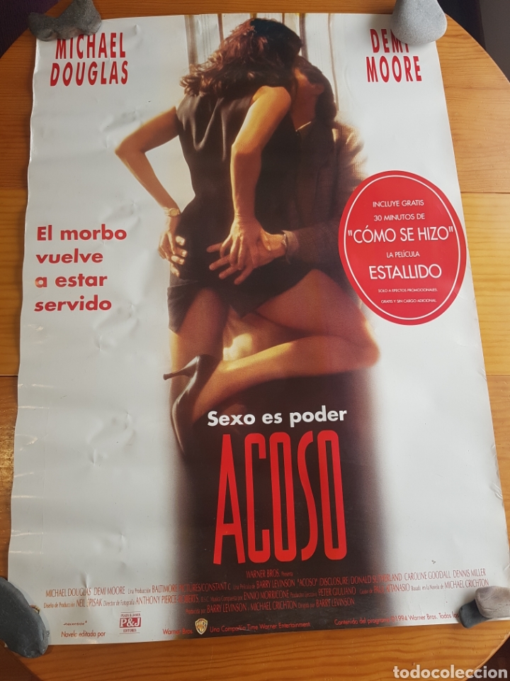Cinema: P&Oacute;STER ACOSO DEMI MOORE MICHAEL DOUGLAS 97 X 68'5 CM