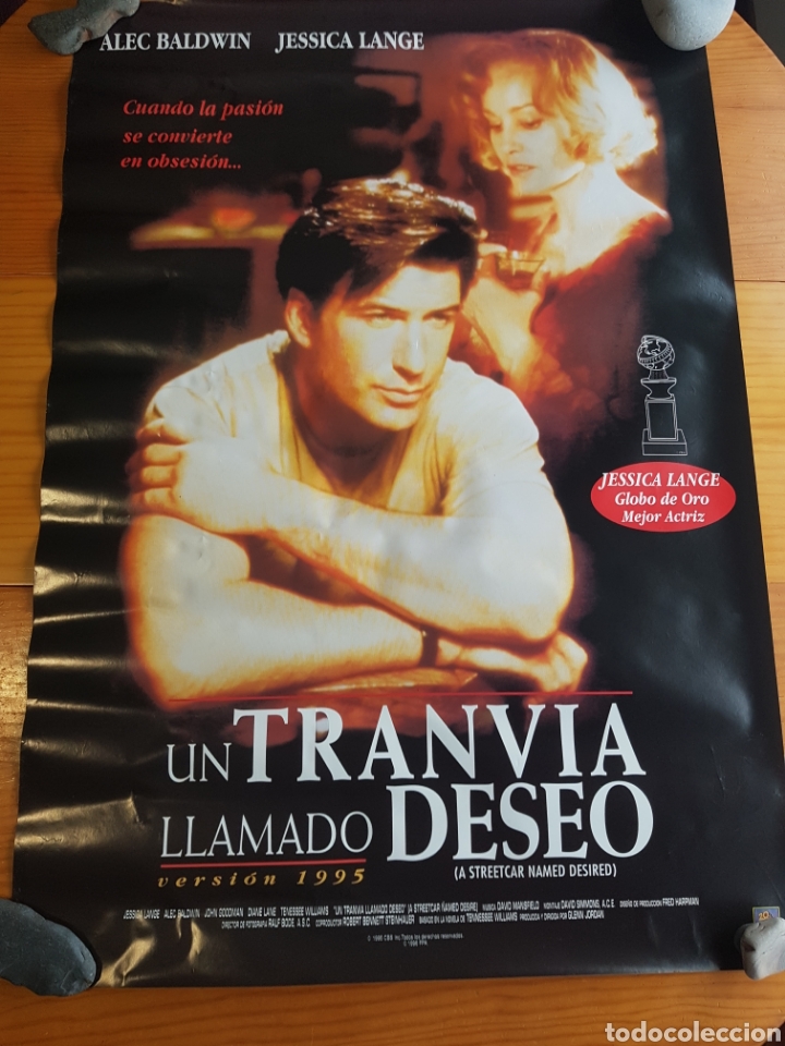 Cinema: P&Oacute;STER UN TRANV&Iacute;A LLAMADO DESEO ALEC BALDWIN JESSICA LANGE 94 X 66 CM