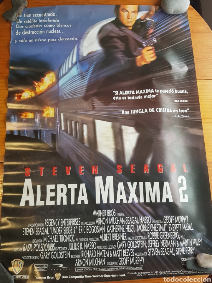 Cine: P&Oacute;STER ALERTA M&Aacute;XIMA 2 STEVEN SEAGAL 96 X 68 CM