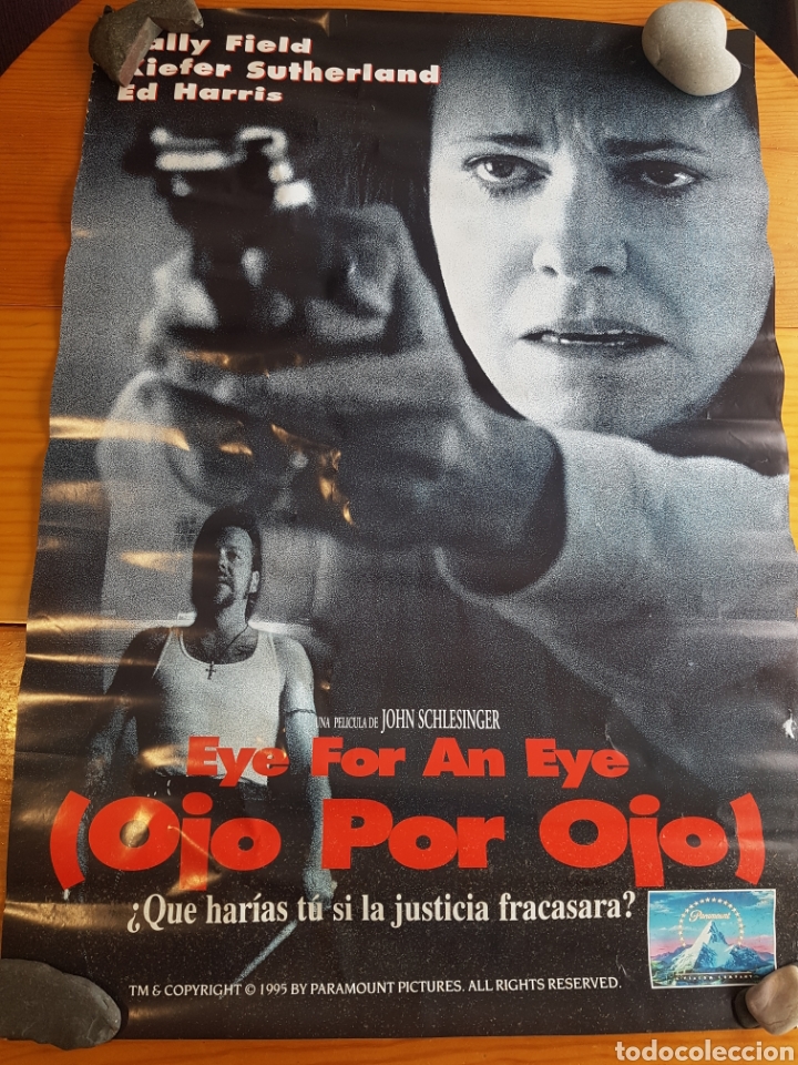 Cinema: P&Oacute;STER EYE FOR AN EYE OJO POR OJO 96'5 X 68 CM SALLY FIELD KIEFER SUTHERLAND ED HARRIS