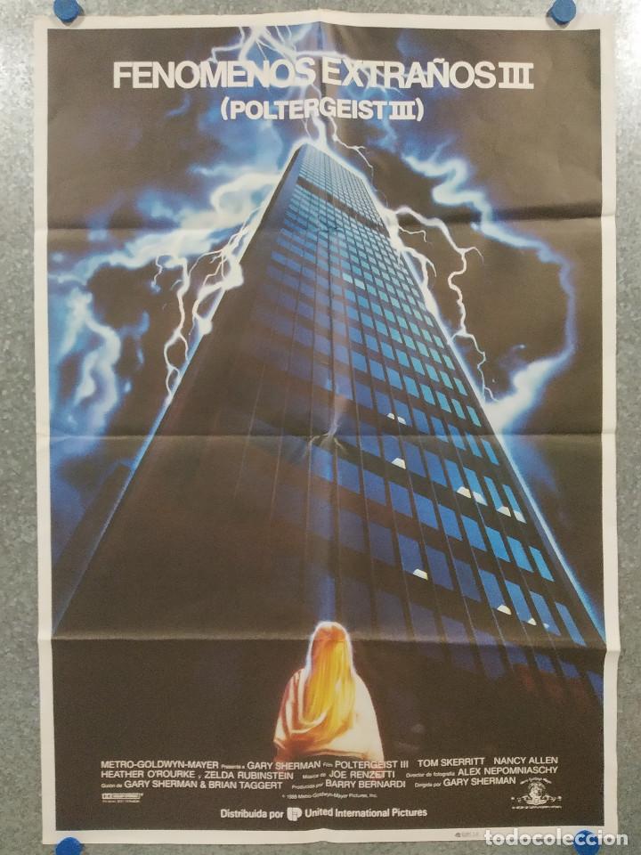 Cinema: POLTERGEIST III FENOMENOS EXTRA&Ntilde;OS. A&Ntilde;O 1988. POSTER ORIGINAL