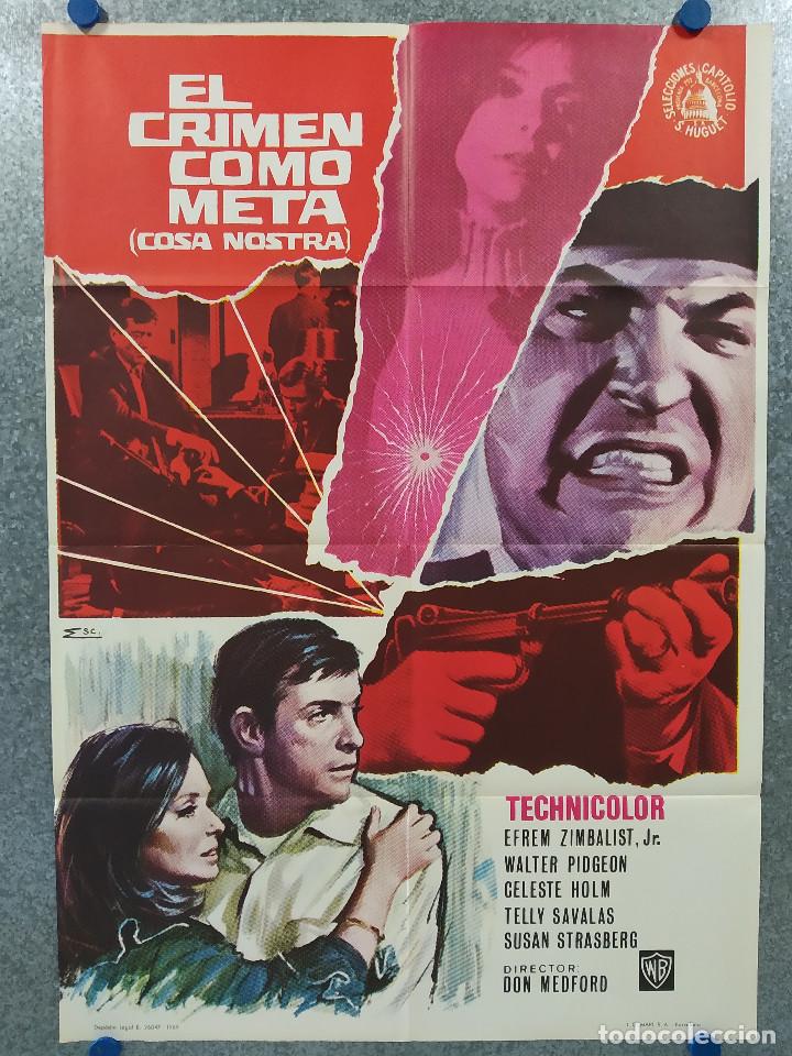 Cin&eacute;ma: El crimen como meta. Efrem Zimbalist Jr.,  Telly Savalas.  A&Ntilde;O 1969.  POSTER ORIGINAL
