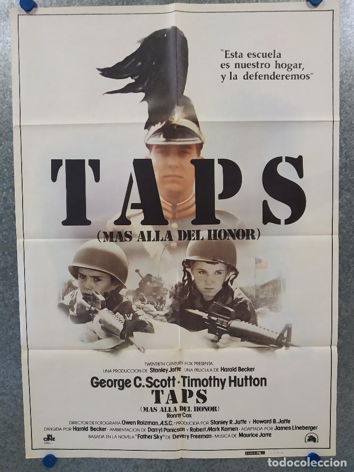 Kino: Taps, m&aacute;s all&aacute; del honor. George C. Scott, Timothy Hutton, Sean Penn A&Ntilde;O 1982. POSTER ORIGINAL
