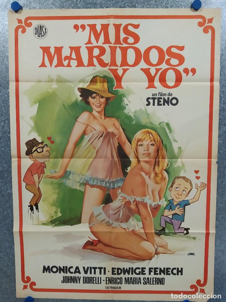 Cin&eacute;ma: Mis maridos y yo. Monica Vitti, Johnny Dorelli. A&Ntilde;O 1979.  POSTER ORIGINAL