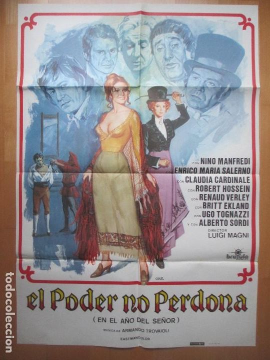 Cinema: CARTEL CINE EL PODER NO PERDONA EN EL A&Ntilde;O DEL SE&Ntilde;OR NINO MANFREDI 1981 JANO C1782