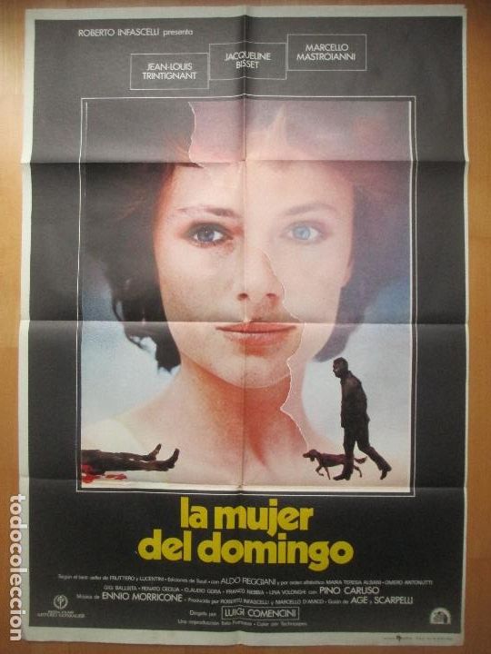 Cinema: CARTEL CINE LA MUJER DEL DOMINGO JACQUELINE BISSET MARCELLO MASTROIANNI 1976 C1805