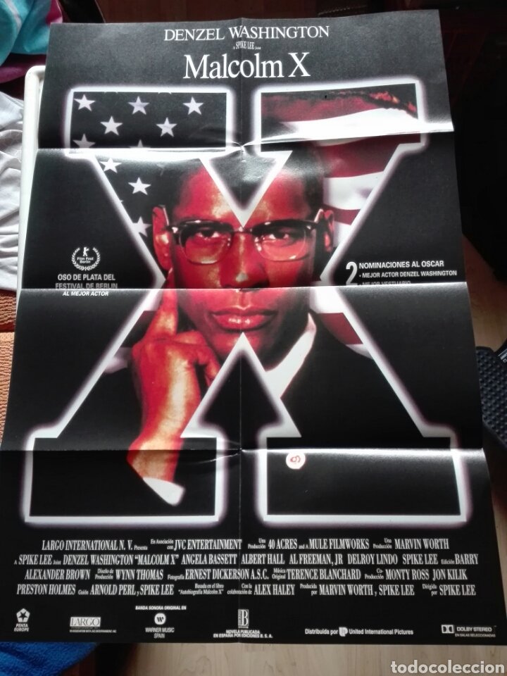 Cine: CARTEL PELICULA MALCOLM X - Foto 1
