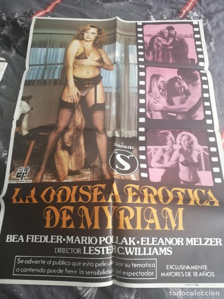 Cinema: LA AVENTURA ER&Oacute;TICA DE MYRIAM. POSTER CARTEL. BUEN ESTADO. 70 X 100. DOBLADO